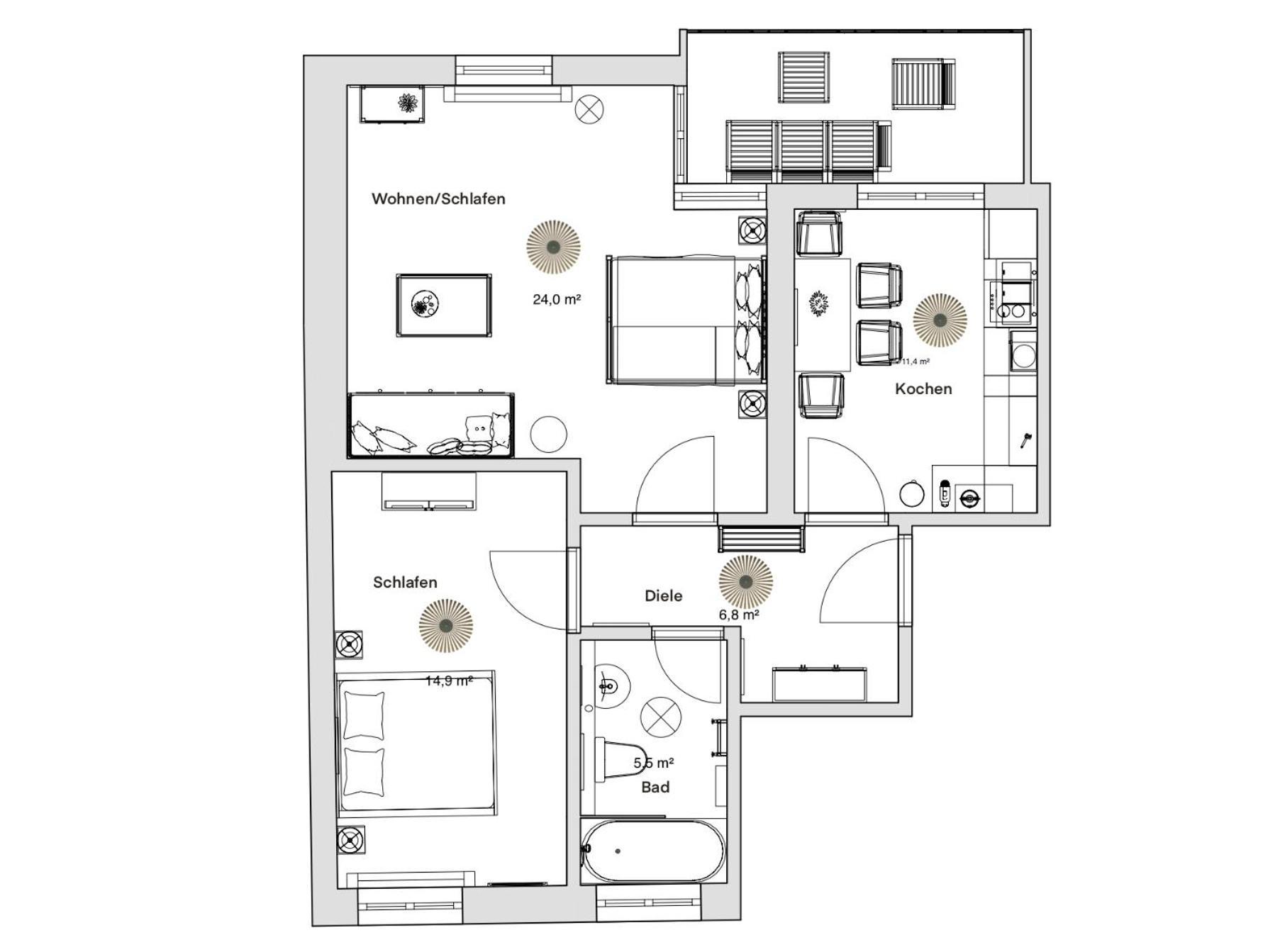 Pineapple Apartments Dresden Zwinger IV - 65 Qm - 1X Free Parking Kültér fotó